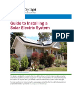 Guide To Installing A Solar Electric System: Sclenergyadvisor@Seattle - Gov