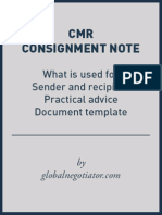 CMR Consignment Note Form