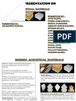 Modern Acoustical Materials: Submitted To: Ar - Manita Saxena