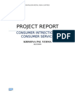 Project Report: Consumer Intrection & Consumer Service