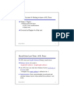 CSE 326 Lecture 8: Getting To Know AVL Trees Today's Topics