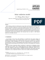 Solar Radiation Model: L.T. Wong, W.K. Chow