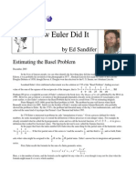 How Euler Did It 02 Estimating The Basel Problem