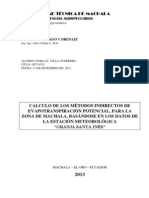 INFORME - DETERMINACIÓN DEL MÉTODO RIEGO - Machala