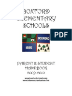 Boxford Elementary Schools: Parent & Student Handbook 2009-2010