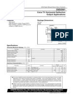 Color TV Horizontal Deflection Output Applications: Package Dimensions Features