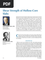 Shear Strength of Hollow-Core Slabs