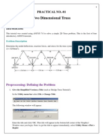 Two Dimensional Truss: Practical No.-01