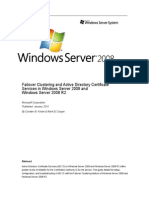 Failover Clustering and Active Directory Certificate Services in Windows Server 2008 and Windows Server 2008 R2