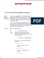 Purpose: Test For Homogeneity of Variances: Levene 1960