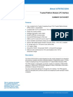 Atmel 5295S TPM AT97SC3204 LPC Interface Datasheet Summary