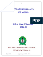 Programming in Java (2004-2005)