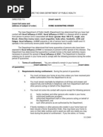 Home Quarantine Order Novelflu Filled in 4-30-09