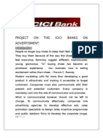 Project On The Icici Banks On Advertisment