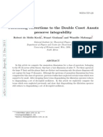 Subleading Corrections To The Double Coset Ansatz Preserve Integrability