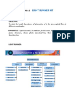 Light Runner Kit: Experiment No.: 5