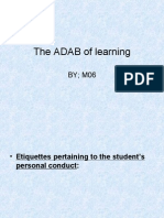 The ADAB of Learning PPDD