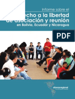 Informe El Derecho A La Libertad de Asociación y Reunión en Bolivia, Ecuador y Nicaragua