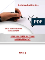 An Introduction To : Sales & Distribution Management