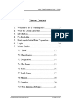 Table of Content: Initial Data Preparation User's Guide