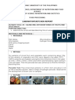 Laboratory Report #1 - Blanching of Foods