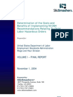 Department of Labor: Final Report