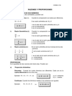 Razones y Proporciones