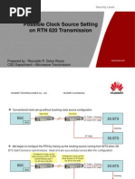 Clock Source Setting On RTN 620 Transmission