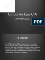 Corporate Law CIA: By, Nayan Bhalotia (1211352) Keshav Jakhotia (1211351)