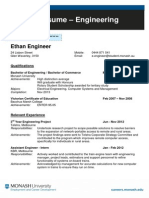 Sample Resume - Engineering: Ethan Engineer