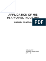 Application of Mis in Apparel Industry: Quality Control