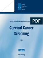 Cervical Cancer Screening: NCCN Clinical Practice Guidelines in Oncology™