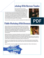 Mandolin Workshop With Herman Towles and Fiddle Workshop With Branson Raines