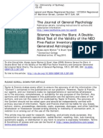 Science Versus The Stars: A Double - Blind Test of The Validity of The NEO Five-Factor Inventory and Computer - Generated Astrological Natal Charts