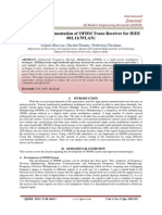 Design and Implementation of OFDM Trans-Receiver For IEEE 802.11 (WLAN)