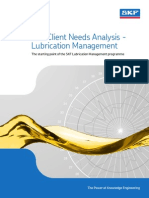 SKF Client Needs Analysis - Lubrication Management