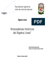 Antecedentes Historicos Del Algebra Lineal PDF