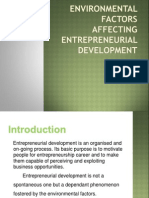 Environmental Factors Affecting Entrepreneurial Development