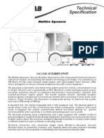 Mathieu Aquazura Vacuum Scrubber Dryer Technical Specifications