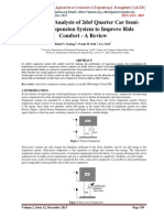 Simulation Analysis of 2dof Quarter Car Semi-Active Suspension System To Improve Ride Comfort - A Review