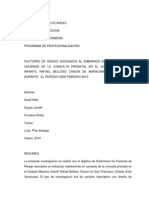 FACTORES DE RIESGO ASOCIADOS AL EMBARAZO ADOLESCENTE   EN USUARIAS DE LA CONSULTA PRENATAL EN EL HOSPITAL MATERNO INFANTIL RAFAEL BELLOSO CHACÍN DE MARACAIBO ESTADO ZULIA, DURANTE   EL PERIODO 2009 FEBRERO 2010