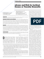 Metabolic Syndrome and Risk For Incident Alzheimer's Disease or Vascular Dementia