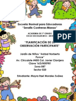 Planificacion de La Observacion Participante