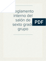 Reglamento Interno Del Salón de Sexto Grado Grupo