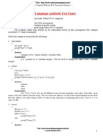 C Language Aptitude Test Paper by Placementpapers - Net 1