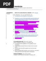 Resume - Cameron Michael Hendricks