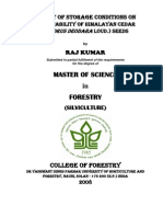 Effect of Storage Conditions On Germinability of Cedrus Deodara Seeds