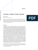 City - State: Critique of Scalar Thought: Citizenship Studies, Vol. 11, No. 2, 211-228, May 2007