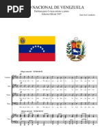 Himno Nacional de Venezuela. Piano y Coro Mixto