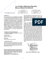 Optimization of Pattern Matching Algorithm For Memory Based Architecture